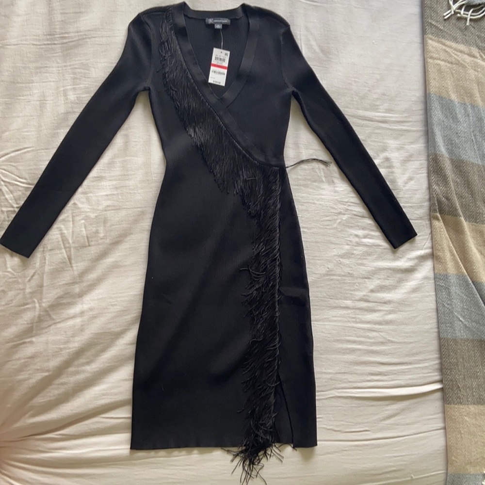 INC Black Bodycon Midi Dress